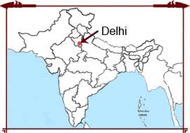 Location of Delhi