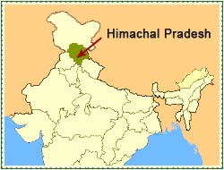 Location of Himachal Pradesh