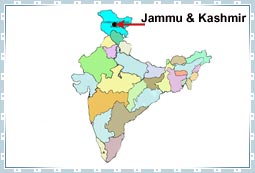 Location of Kashmir