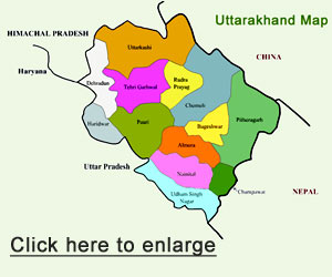 Tourist Places In Uttarakhand Map