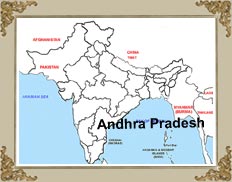 Location of Andhra Pradesh