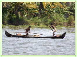 Canoeing in Kerala