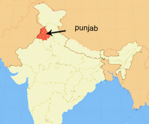 Location of Punjab