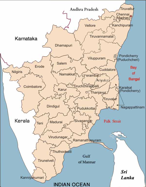 tamilnadu map